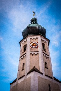 Onion dome catholic clock tower
