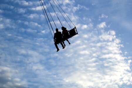 Swings in sky couple couples