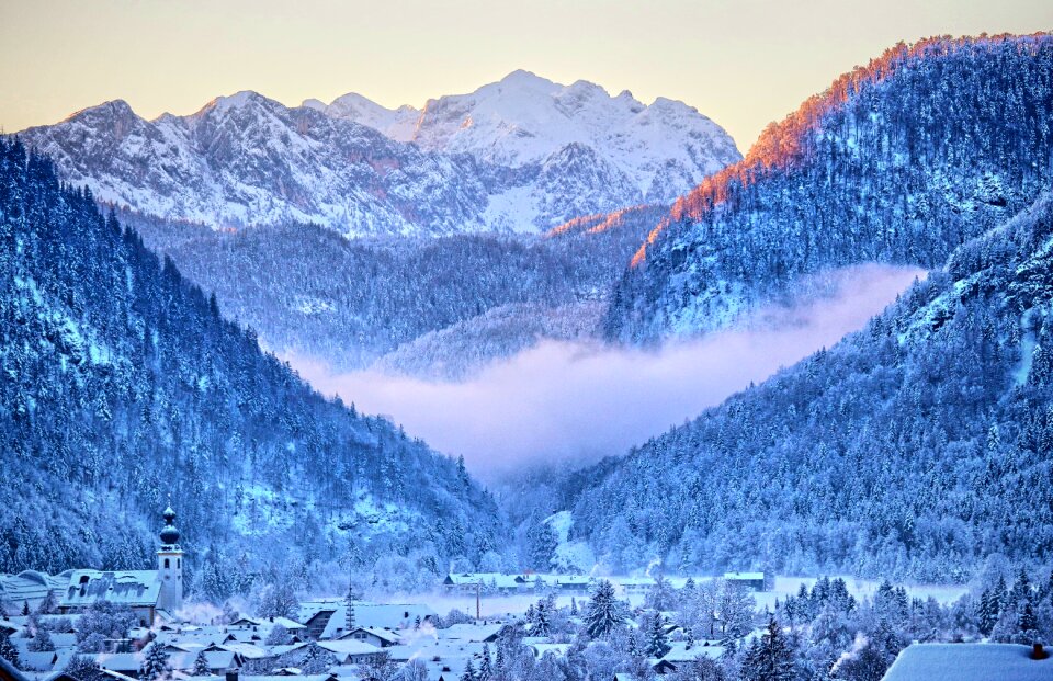 Chiemgau mountain winter winter cold