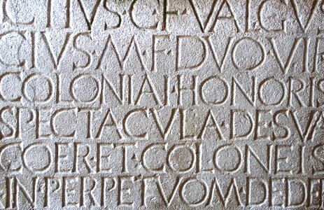 Engraving text italy