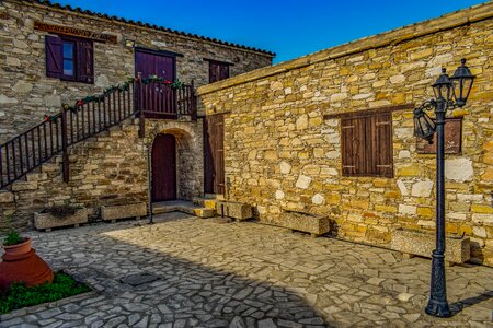 Stone square lamp