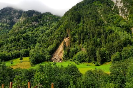 Mountain landslide rocks photo