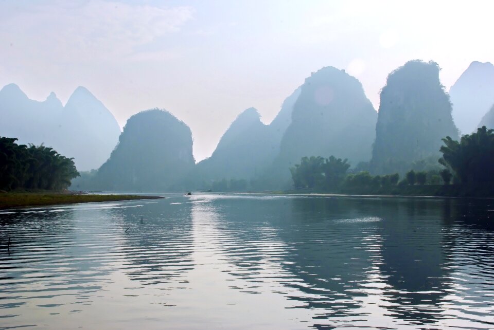 Clouds mist li river