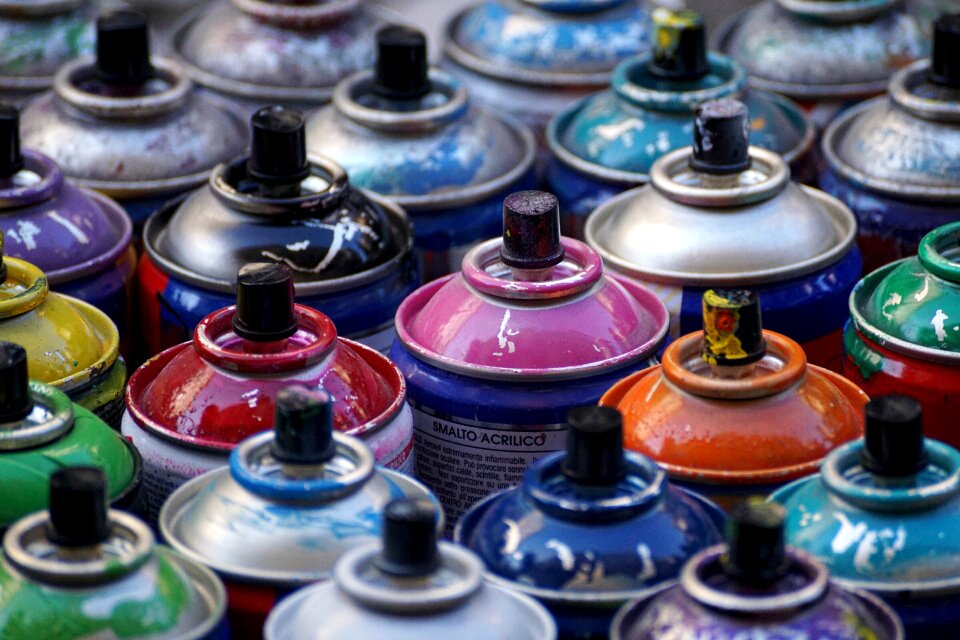Cans of paint spray cans spray can