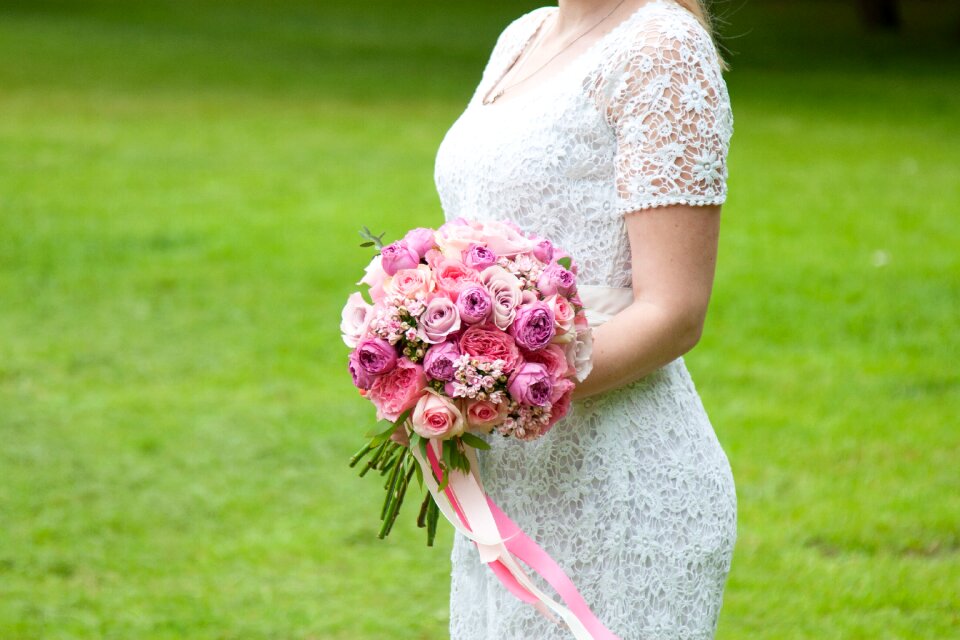 Wedding pink roses