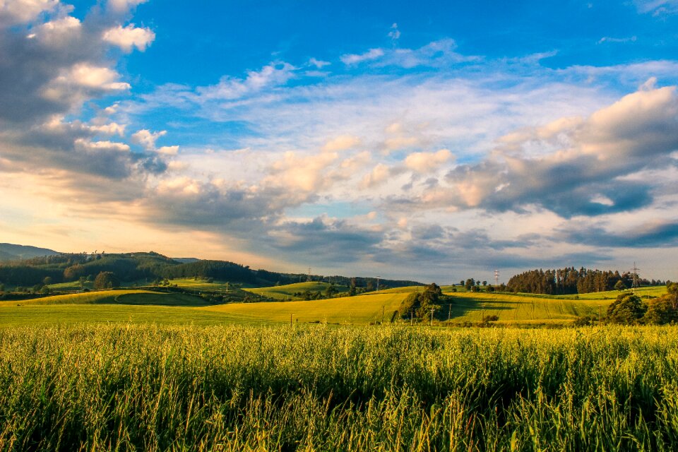 Clouds nature field photo