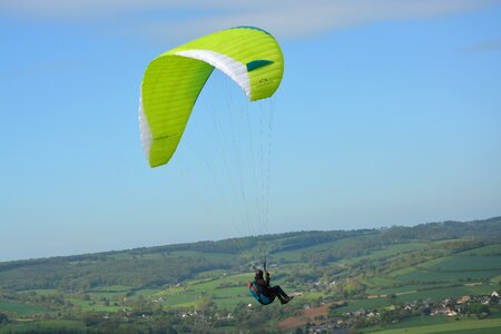 Paraglider free flight site clécy photo