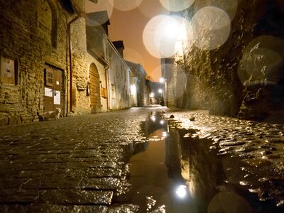 Puddle estonia city photo