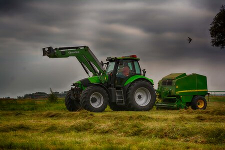 Agriculture cattle feed working machine photo