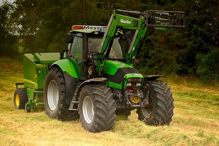 Agriculture cattle feed working machine photo