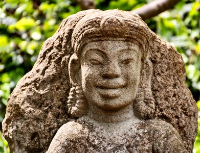 Foliage stone carving asian influence