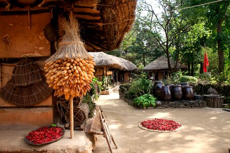 Korean traditional traditional houses folk village