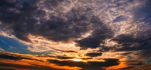 Sunset twilight storm clouds photo