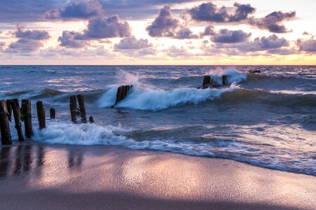 Sunset surf wave
