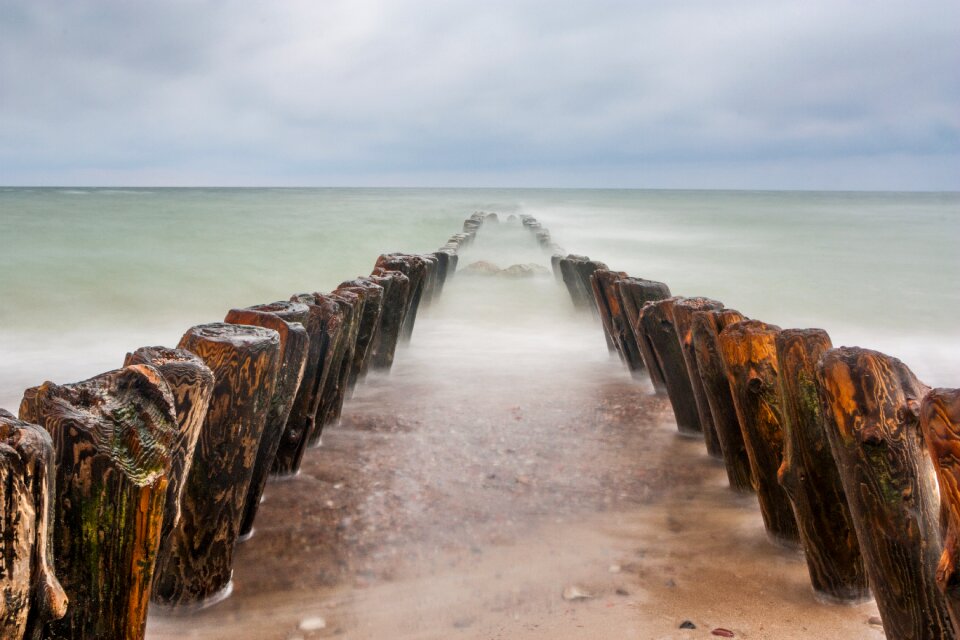 Breakwater beach mood photo