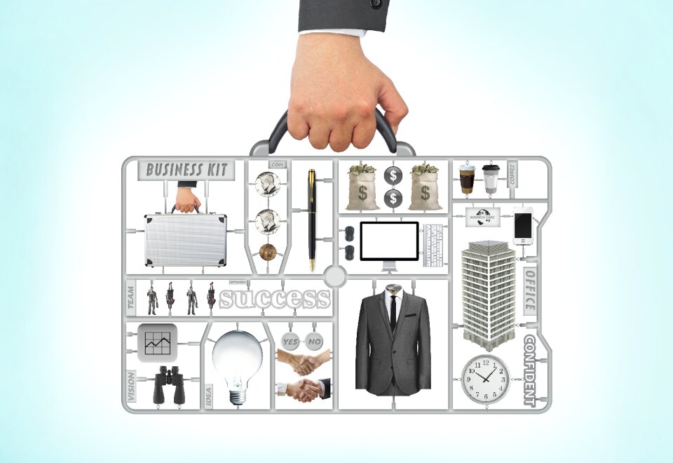 Business kit hand man