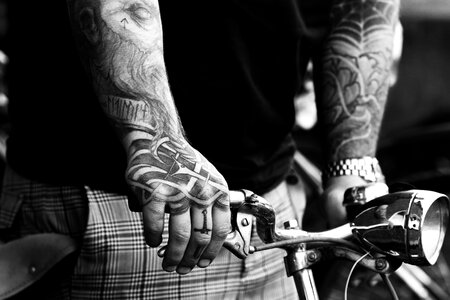 Tattoo outdoors bike