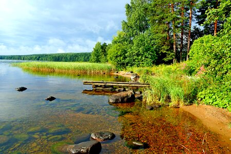 Stones lake sunny