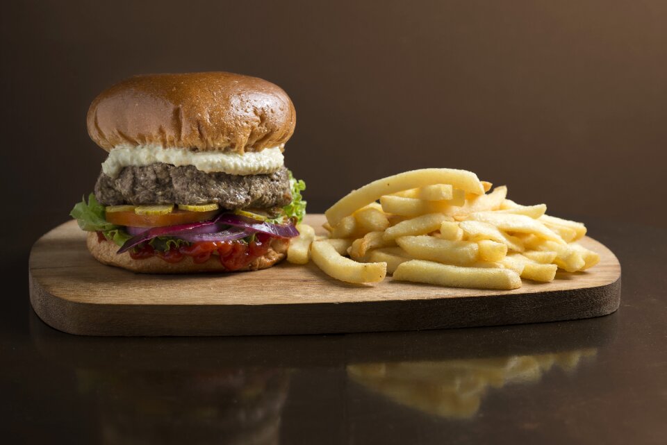 Wood brown fast food