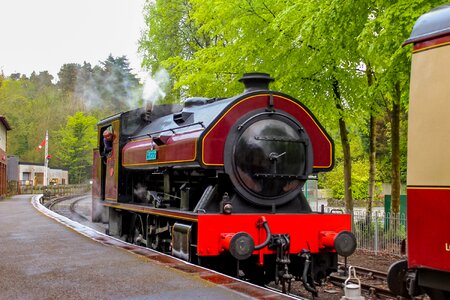 Old locomotive railway photo