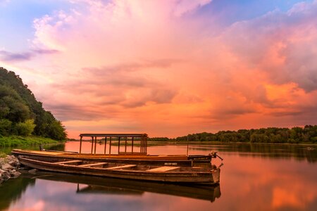 Boats river landscape