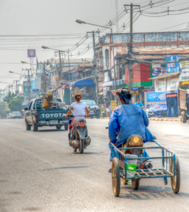 Woman billboard vehicle photo