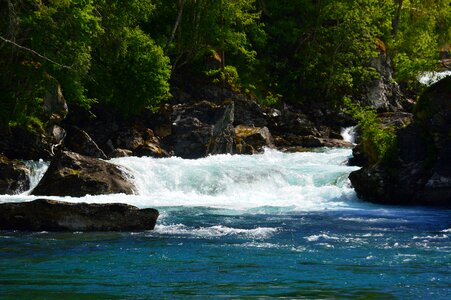 Waterfall norway river photo