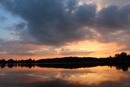 Evening calm idyll water