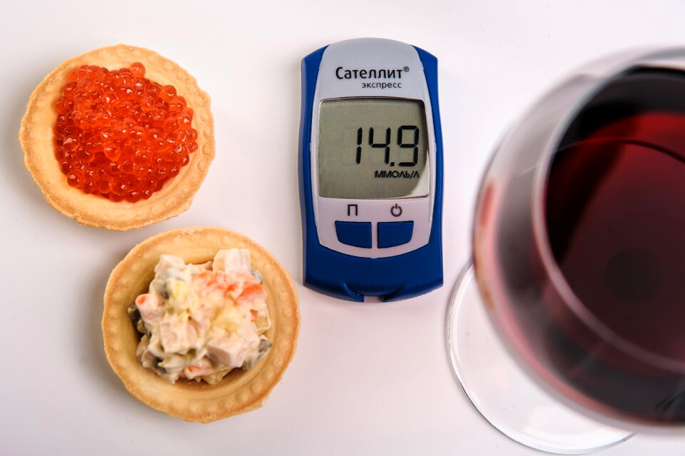 Diabetes caviar wine