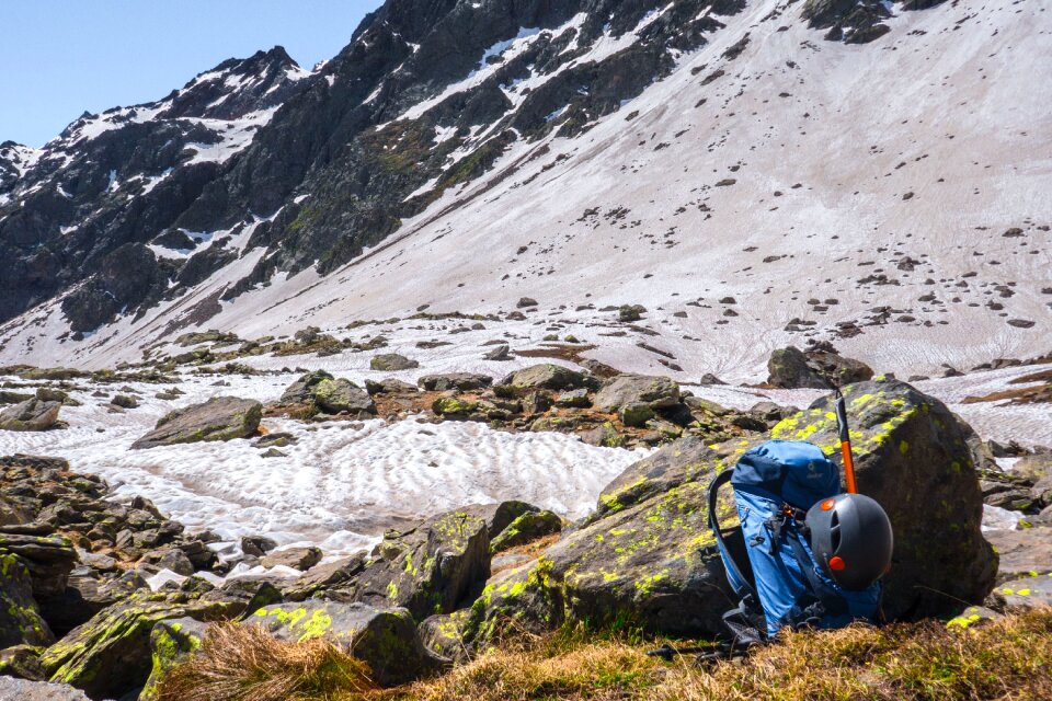 Backpack mountains alpine