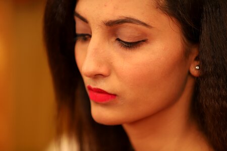 Hot girl indian model girl close eyes