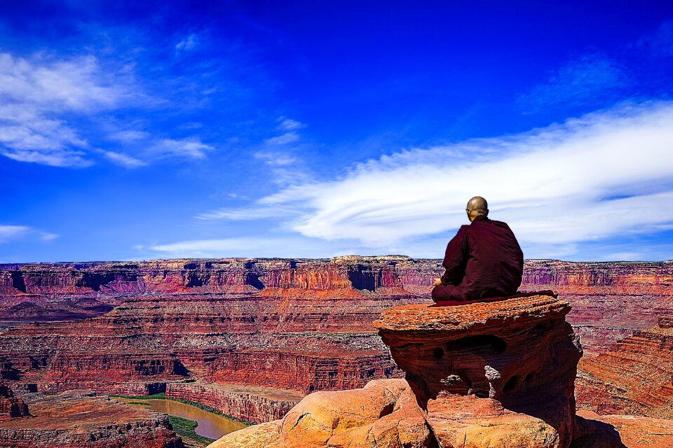 Monk relax peaceful