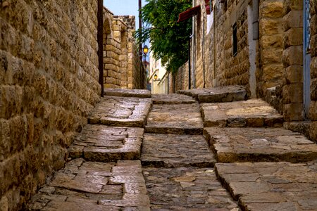 Wall stone evening photo