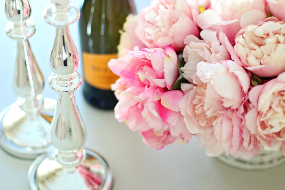 Glass bouquet romantic