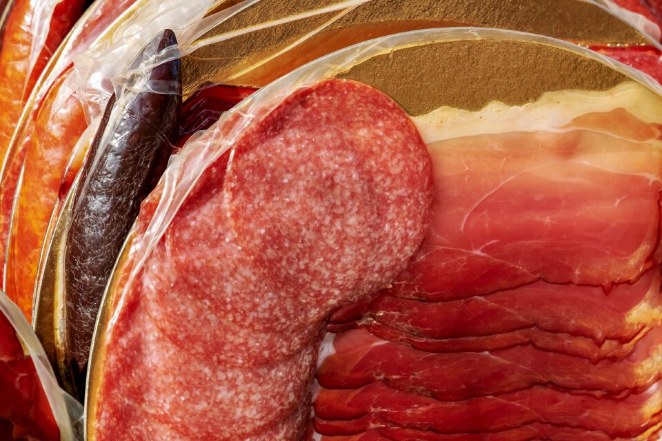 Black sausage wurstplatte vacuum packed