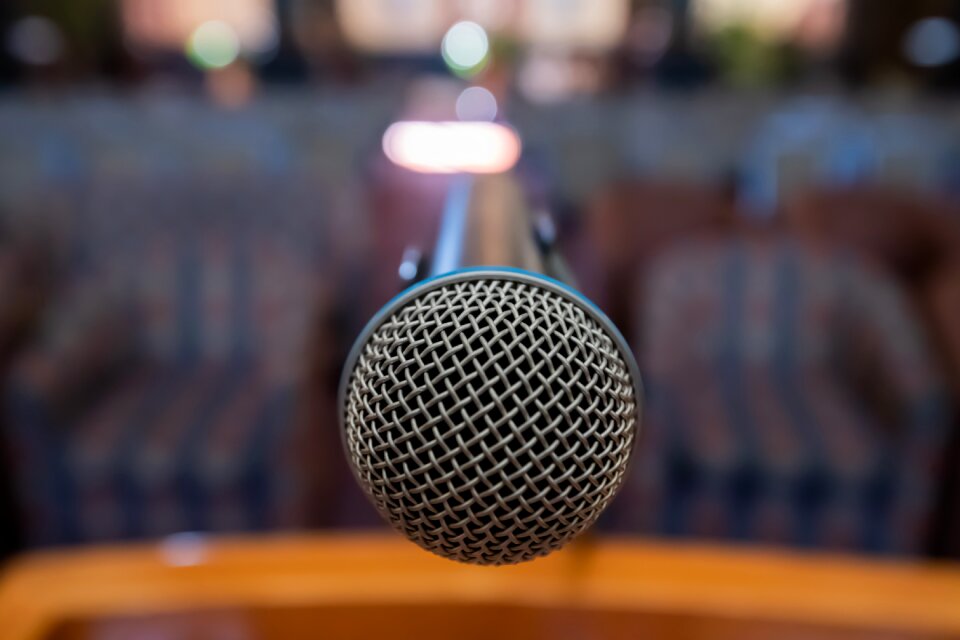 Conference venue music