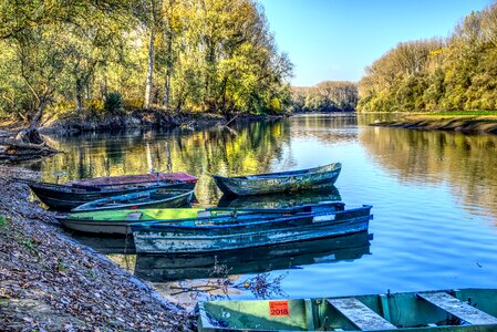 Rowing boat rowing rhine