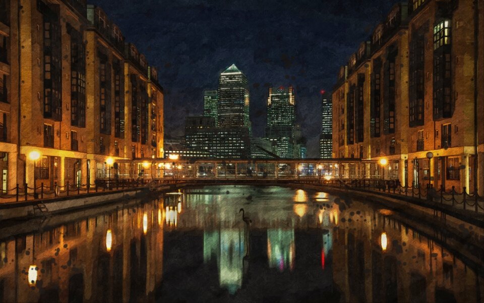Landmark architecture night