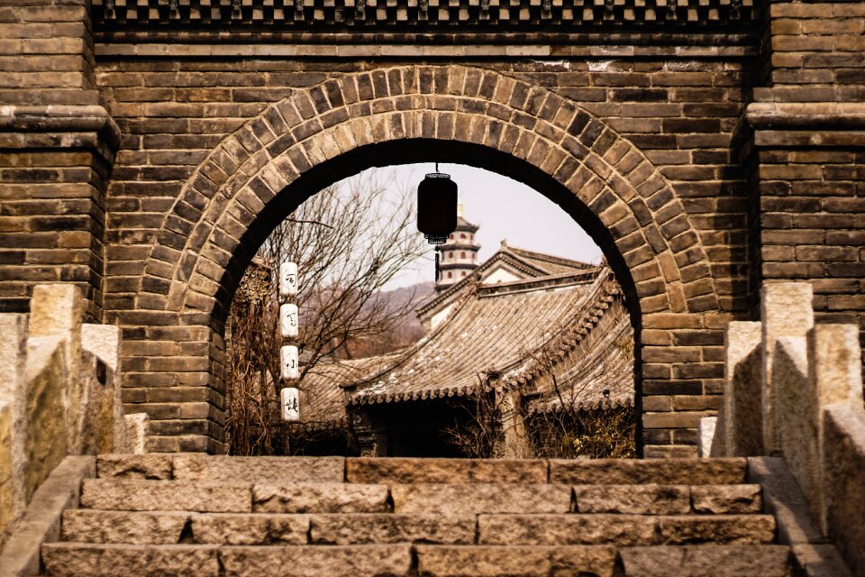 Ancient times building street view