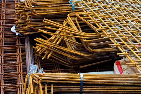 Construction material iron rods rebar