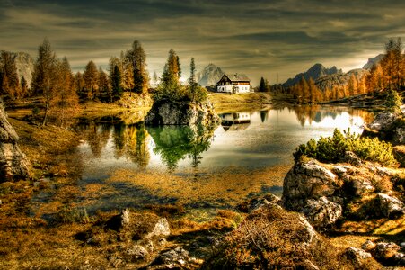 Landscape sunset sky