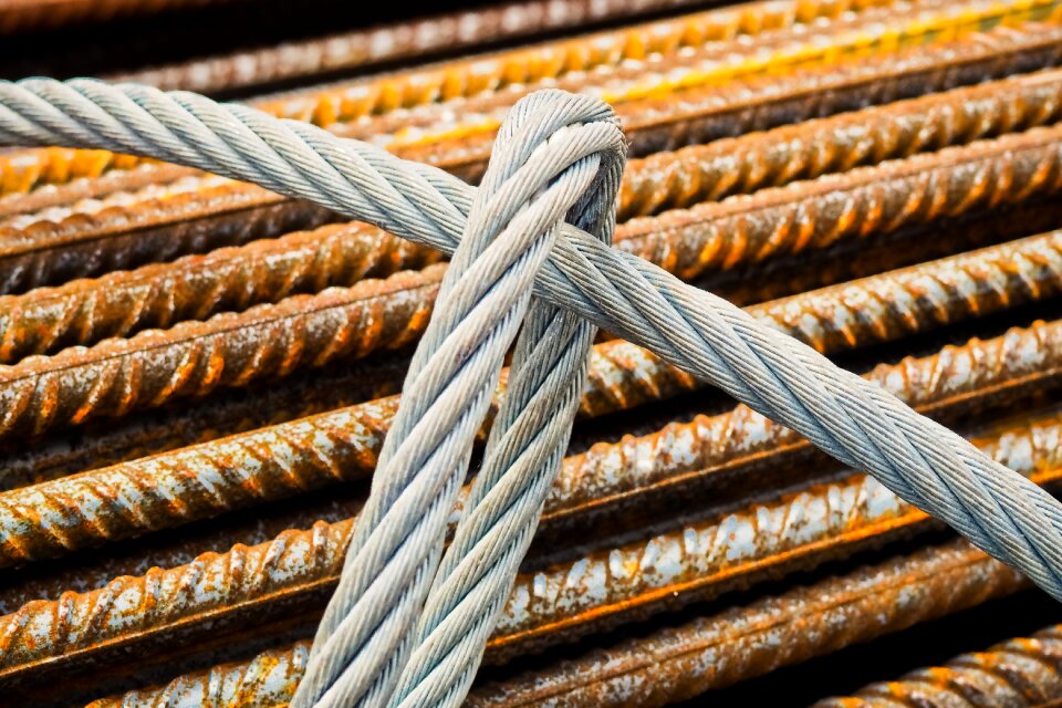 Construction material iron rods rebar