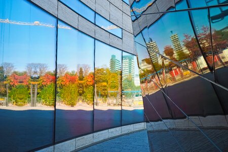 City reflection futuristic