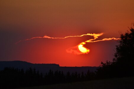 Thuringia germany evening sky twilight