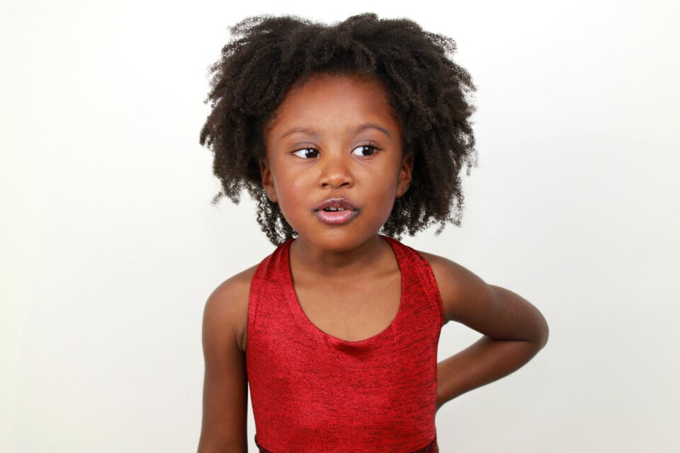 Mixed african american afro