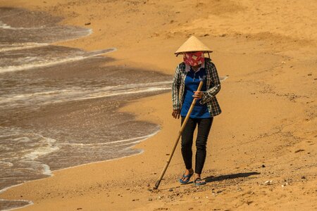 People beach shore