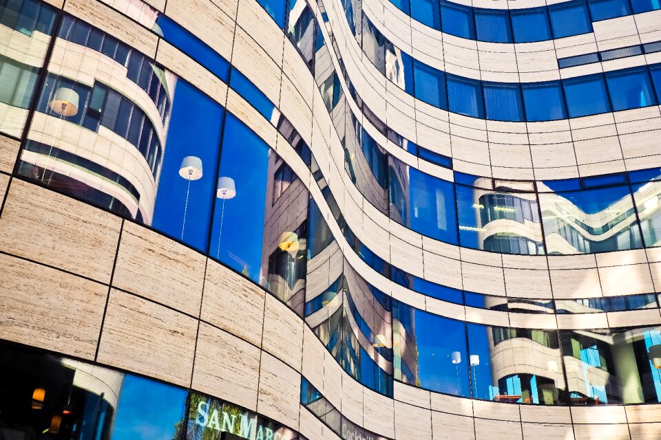 City reflection futuristic