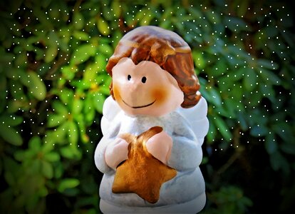 Ceramic figures decoration animated snow