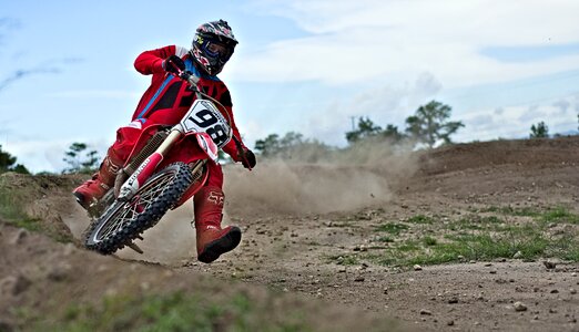 Dirt bike sport helmet photo