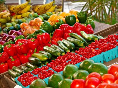 Supermarket pepper vegetable photo
